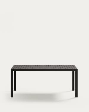 Culip aluminium outdoor table in powder coated grey finish, 180 x 90 cm