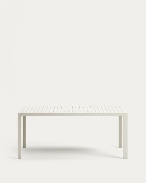 Culip aluminium outdoor table with white finish, 180 x 90 cm