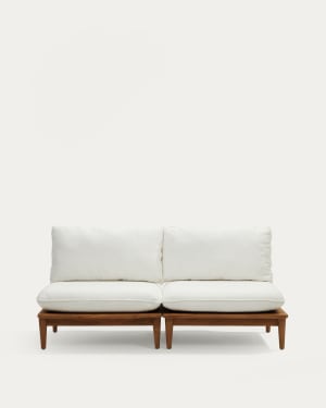 Portitxol set of 2 modular armchairs in solid teak