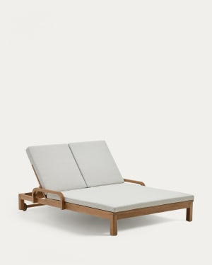 Sonsaura double sun lounger made from solid eucalyptus wood FSC 100%