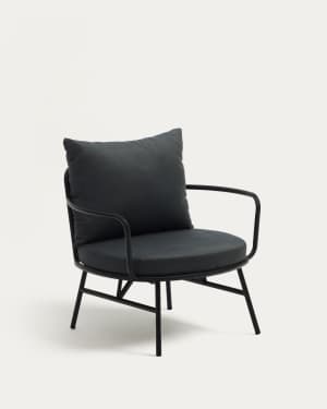 Bramant steel armchair with black finish