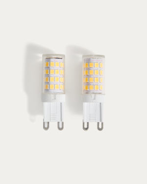 Set of 2 LED Bulb G9 bulbs 4W and 60 mm warm light