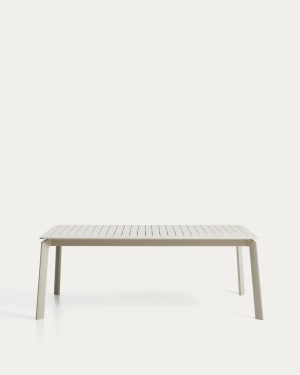 Brela extendable table in natural aluminium 205(287) x 100 cm