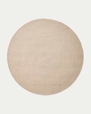 Despas ecru synthetic fibre rug Ø200cm