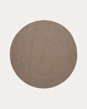 Despas beige round rug made from synthetic fibres Ø 200 cm