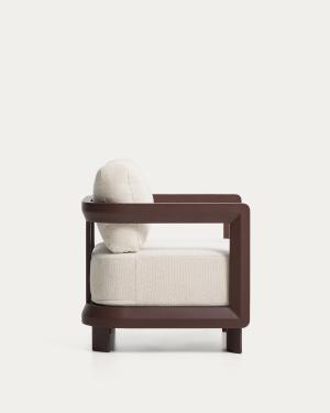 Nerano brown aluminium outdoor armchair