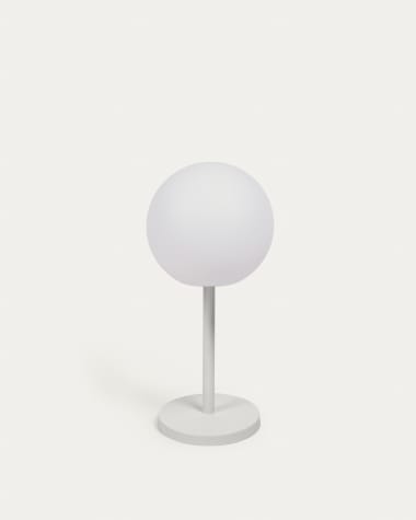 Outdoor Dinesh table lamp in white steel