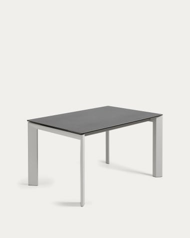Axis Ausziehtisch Feinsteinzeug Vulcano Roca Finish Beine grau 140 (200) cm