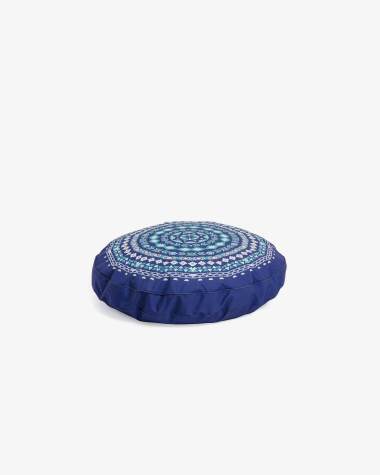 Pouf Ashleen Ø 60 cm blu