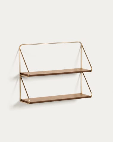 Catrina shelves in steel with golden finish 51 x 42 cm