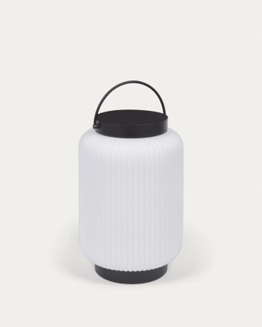 Verona outdoor table lamp in polythene and metal with black finish