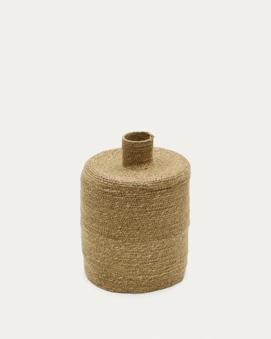 Salinas Vase aus Naturfasern mit naturfarbenem Finish 30 cm