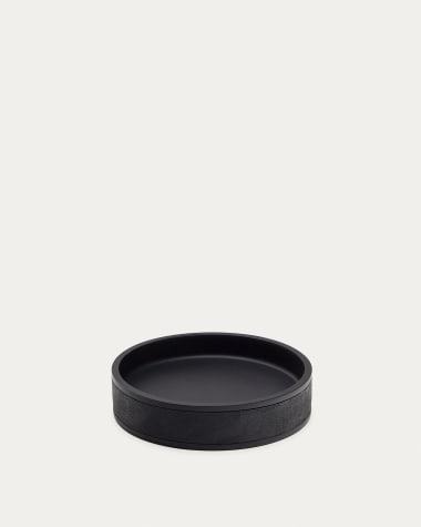 Sisel schwarze Seifenschale aus Polyresin