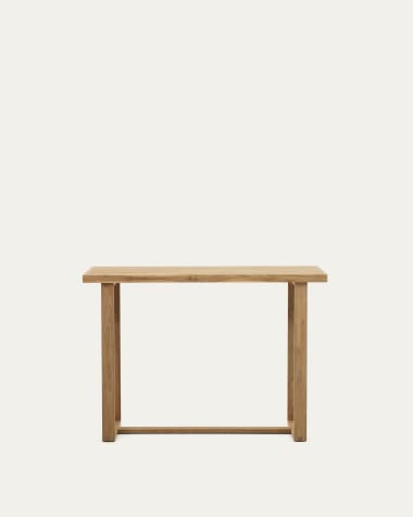 Canadell 100% outdoor solid recycled teak bar table, 140 x 70 cm