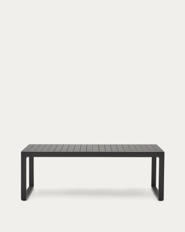 Galdana outdoor extendable table made of aluminum with dark grey finish 220 (340) x 100 cm