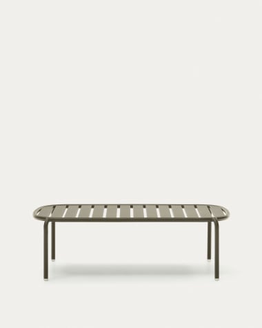 Joncols outdoor aluminium coffee table with powder coated green finish, Ø 110 x 62 cm