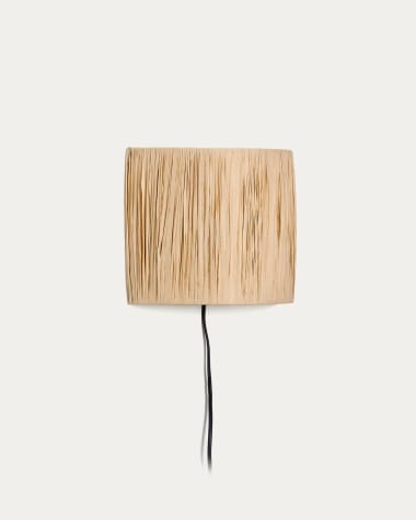 Pulmi wall lamp in natural raffia