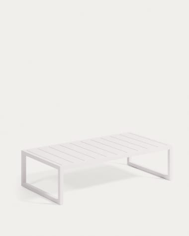 Couchtisch Comova 100% outdoor aus Aluminium weiß 60 x 114 cm