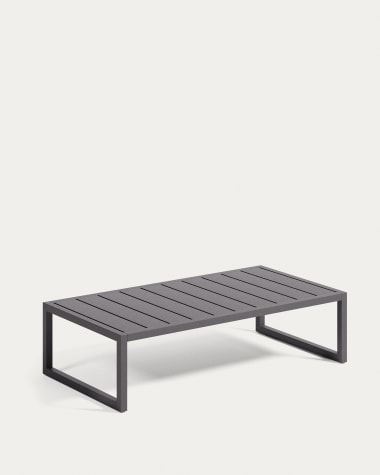 Couchtisch Comova 100% outdoor aus Aluminium schwarz 60 x 114 cm