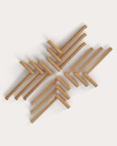 Sitra set of 3 solid oak wood top/bottom end pieces for the shelf unit