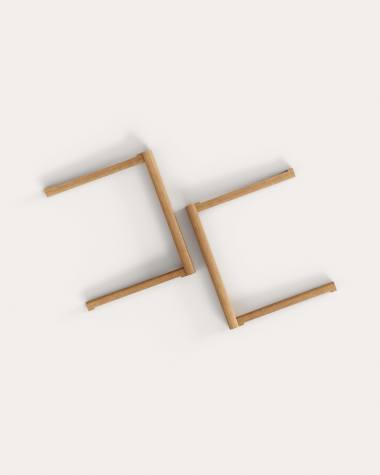 Pièce centrale Sitra en bois de chêne pour étagère