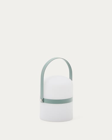 Ridley mini LED table lamp in green polyethylene