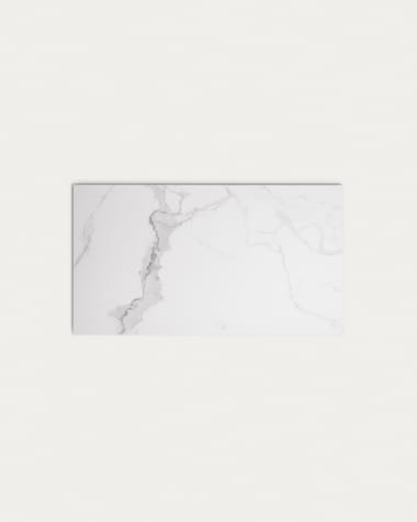 Piano tavolo Argo in porcellana Kalos bianco 180 x 100 cm
