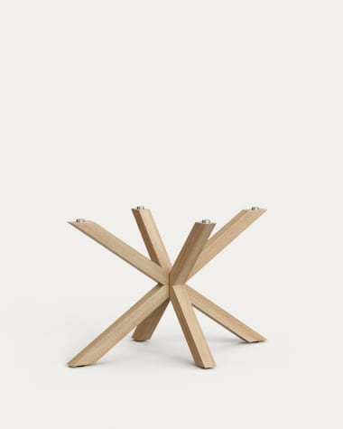 Argo steel, wood-effect table legs for rectangular and oval table tops