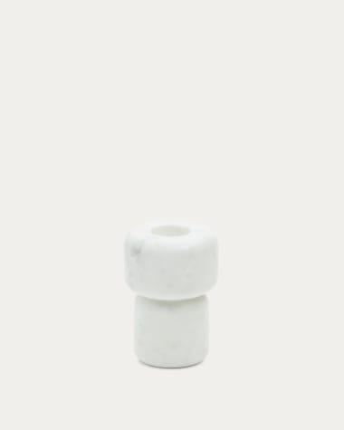 Signe small, white marble candlestick, 12 cm