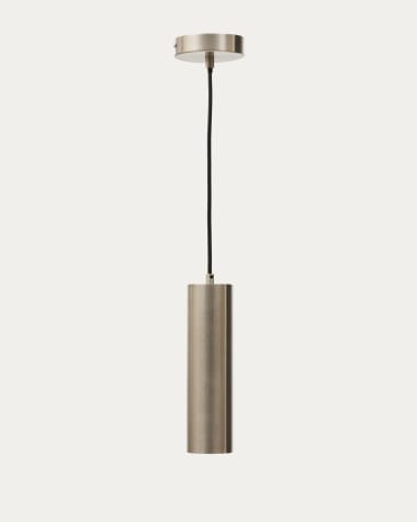 Andia aluminium ceiling lamp with brushed silver painted finish