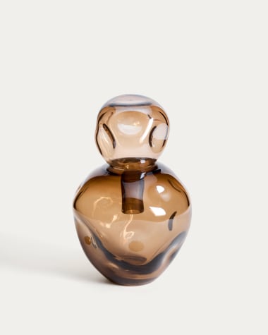Olivet brown glass vase 30 cm