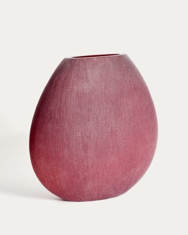 Vase Rovena en verre bordeaux 43,5 cm