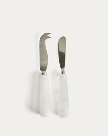 Noreli alabaster butter cutlery set
