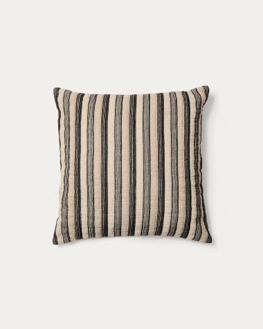 Housse de coussin Isena 100 % coton brodé multicolore 50 x 50 cm