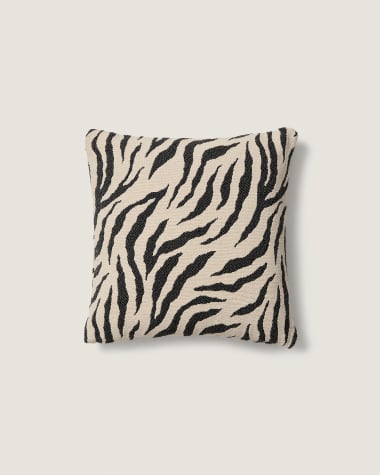 Meluni zebra cotton jacquard cushion cover 45 x 45cm