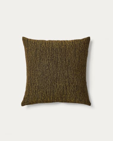 Housse de coussin Melien en jacquard à pois vert 50 x 50 cm