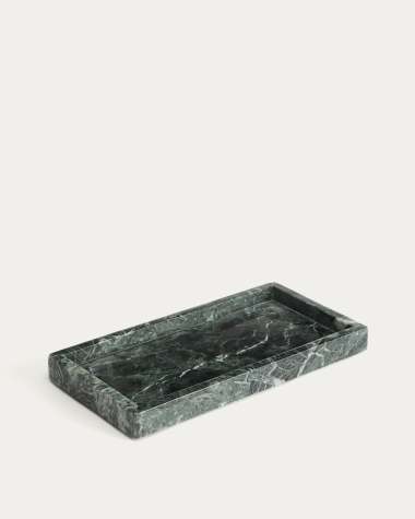 Plateau Serela en marbre vert 35 x 18 cm