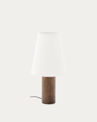 Marga table lamp made from solid rubber wood with dark finish