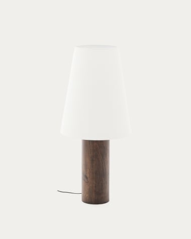 Marga floor lamp made from solid rubber wood with dark finish