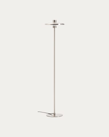 Nuvira floor lamp in light grey brushed metal