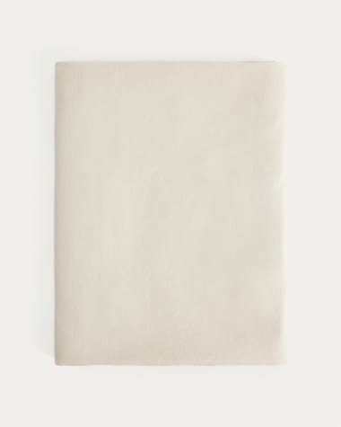 Nappe Aldine en coton et lin couleur gris pierre 170 x 250 cm