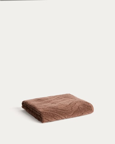 Dalira 100% cotton dark brown zebra jacquard hand towel 50 x 90cm