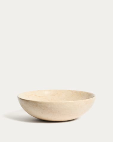 Vasque à poser Darnen en marbre beige Ø 40 cm