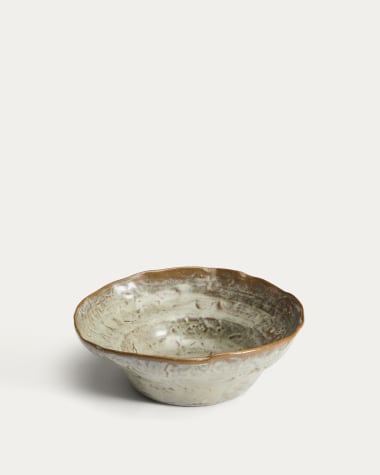 Assiette creuse Alenia en céramique verte