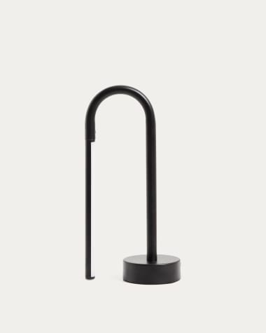 Lampe de table portable Bow en aluminium noir