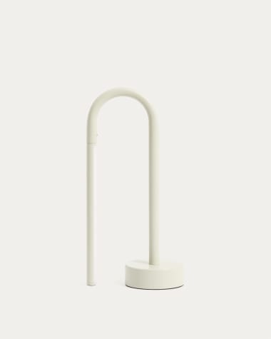 Lampe de table portable Bow en aluminium gris