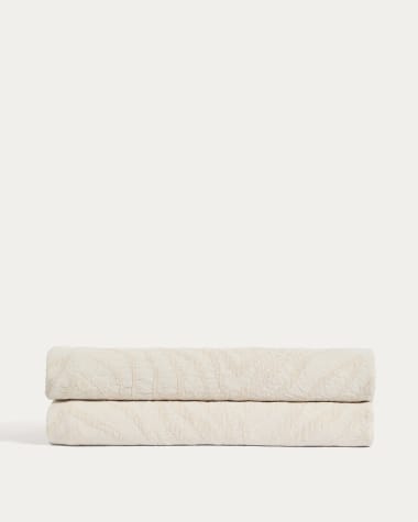 Zenti 100% cotton bedspread in double sided zebra jacquard for 90/135 cm bed