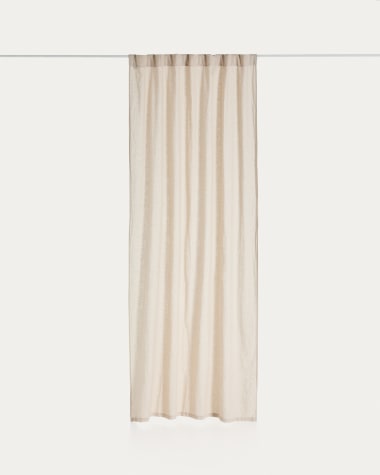 Cortina Nolira de cotó i lli color gris pedra 140x270 cm