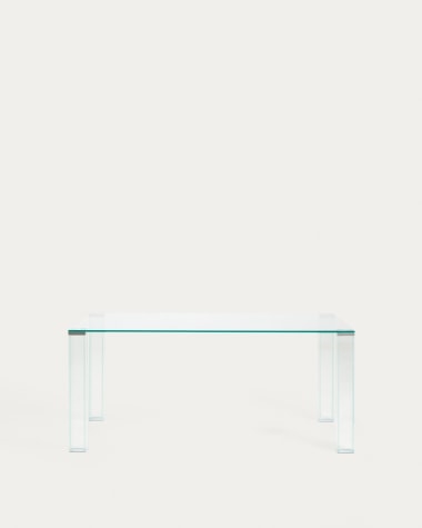 Tavolo Adularia in vetro temperato trasparente 160 x 90 cm