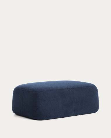 Martina navy blue bouclé footrest 123 x 85 cm FSC Mix Credit